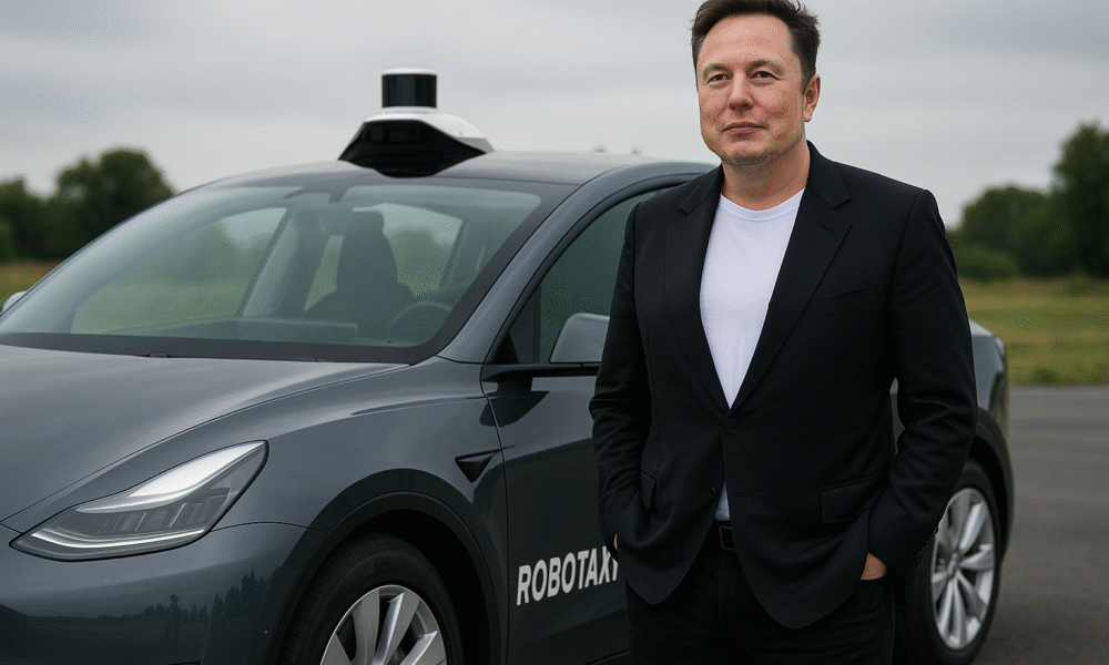 Elon Musk with Tesla Robotaxi – Launch Announcement 2024